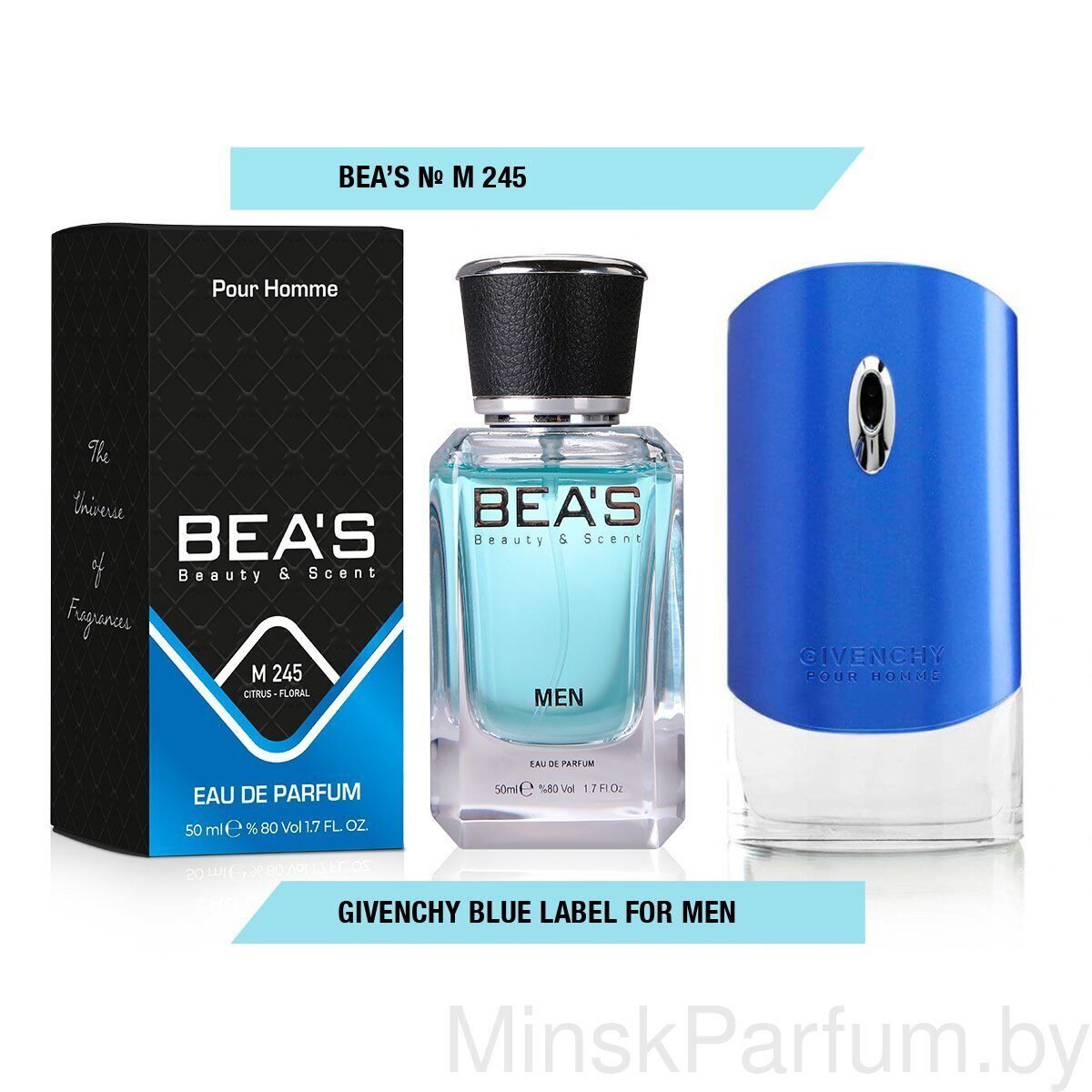 Beas M245 Givenchy Blue Label Men edp 50 ml