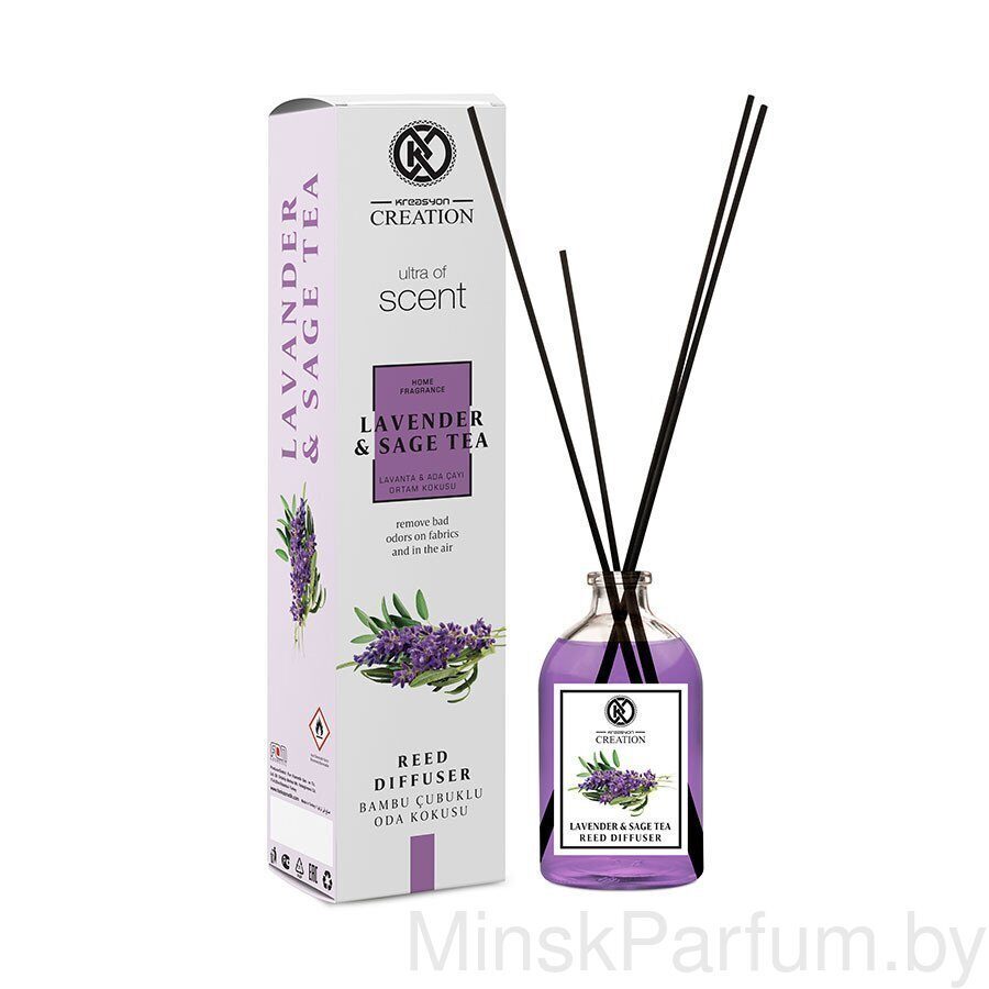 Аромадиффузор Kreasyon Reed Diffuser Lavender&Sage Tea 115 мл (Лаванда)